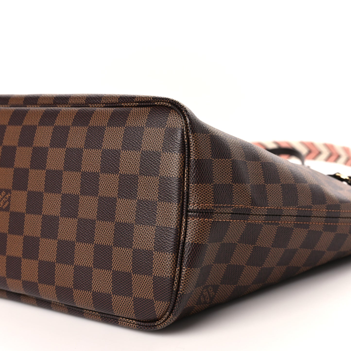 Damier Ebene Braided Neverfull MM Pink