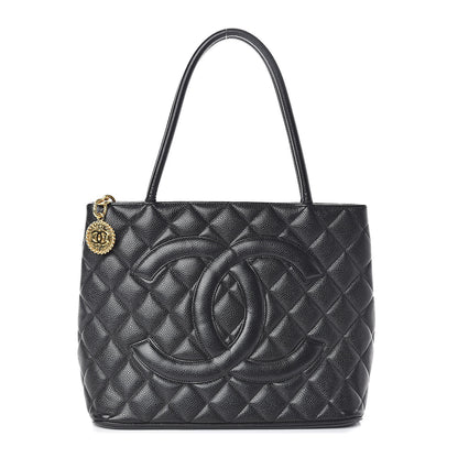 Chanel Caviar Quilted Medallion Tote Black 1 of 9