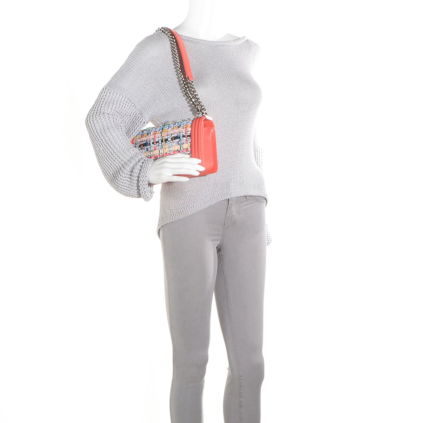 Lambskin Tweed Medium Boy Flap Multicolor