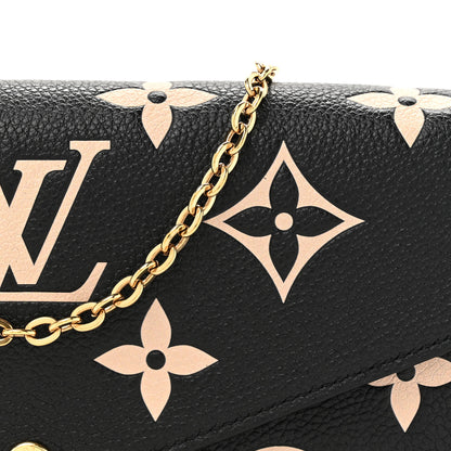 Louis Vuitton Empreinte Monogram Giant Felicie Pochette Black Beige 8 of 11