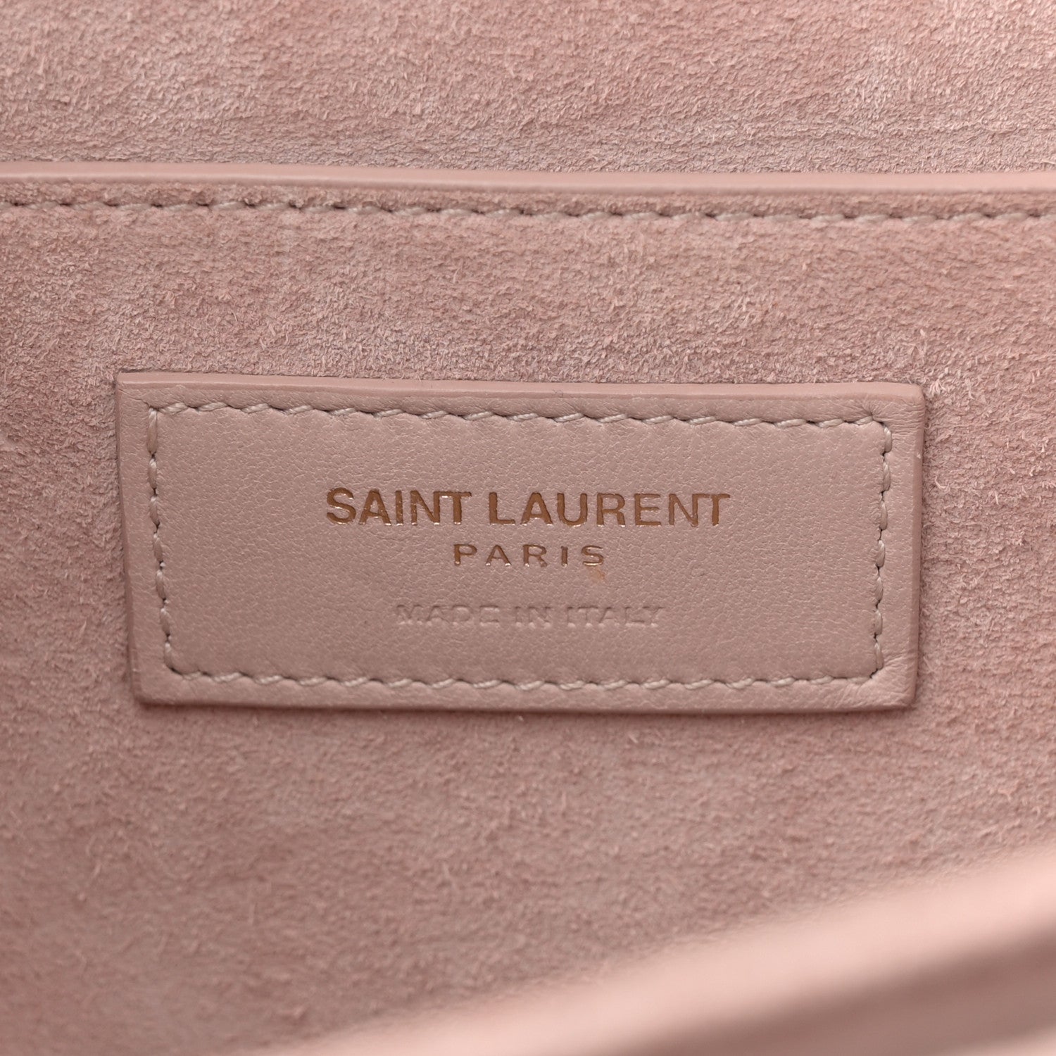Saint Laurent Smooth Calfskin Suede Medium Bellechasse Bag Marble Pink 6 of 13