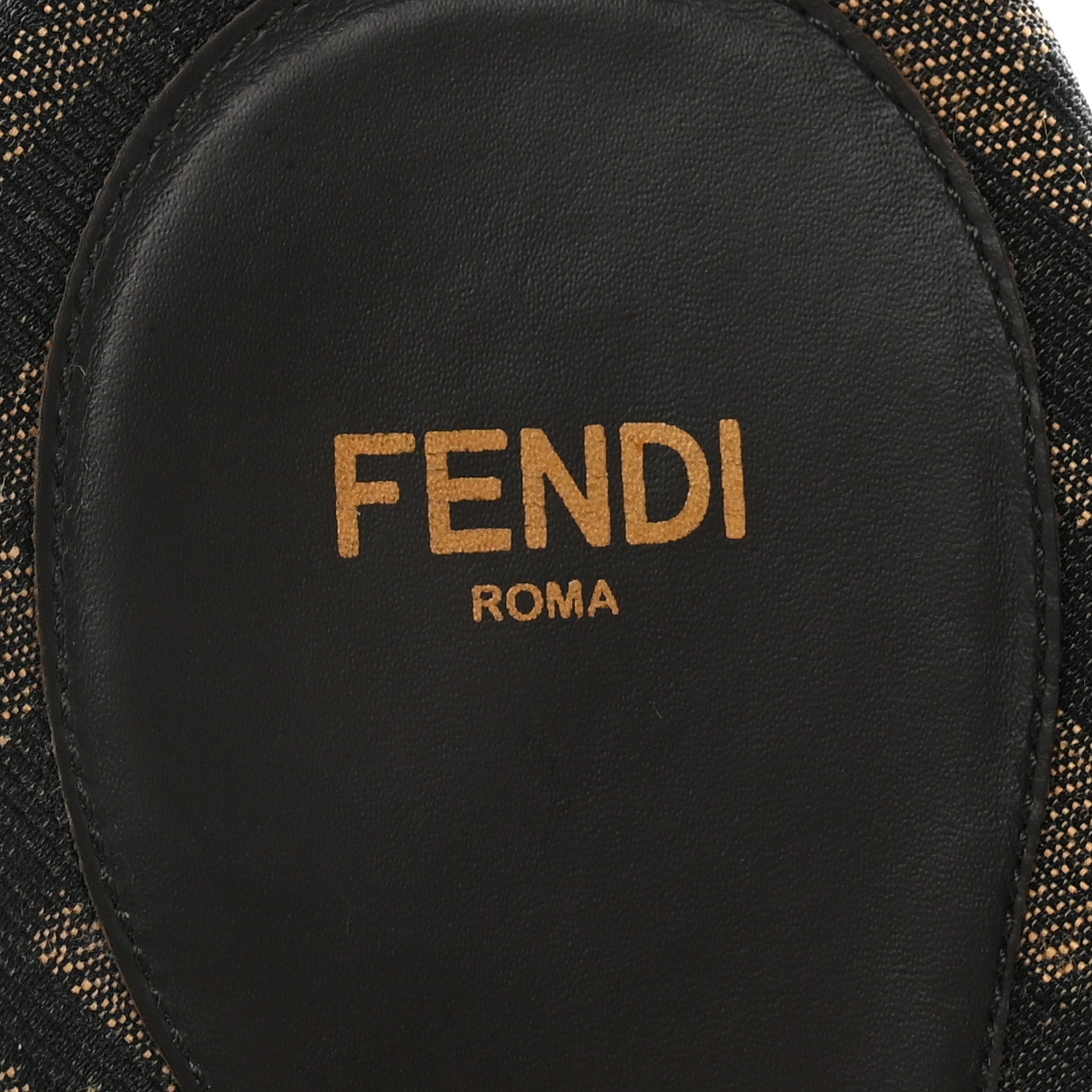 Fendi Fabric Jacquard FF 1974 Fendi Feel Slide Sandals 37.5 Tobacco Black 8 of 10