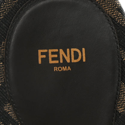 Fendi Fabric Jacquard FF 1974 Fendi Feel Slide Sandals 37.5 Tobacco Black 8 of 10