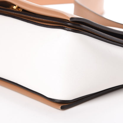 Celine Shiny Smooth Calfskin Medium Frame Shoulder Bag Tan Optic White 9 of 11