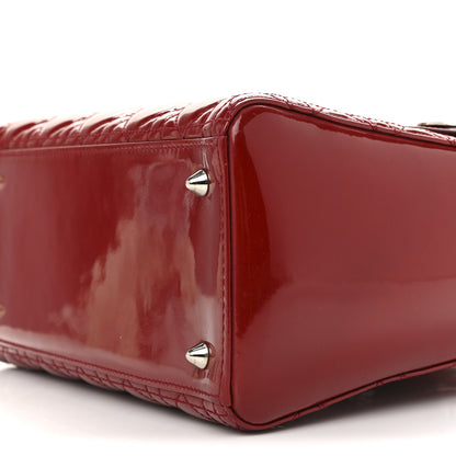 Christian Dior Patent Cannage Medium Lady Dior Red 10 of 15