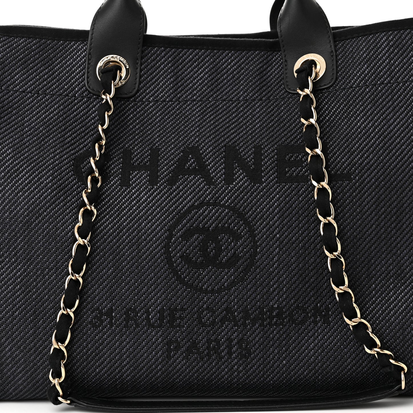 Lurex Boucle Medium Deauville Tote Black