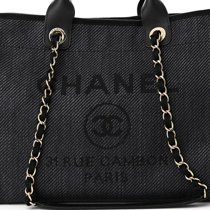 Chanel Lurex Boucle Medium Deauville Tote Black 8 of 12