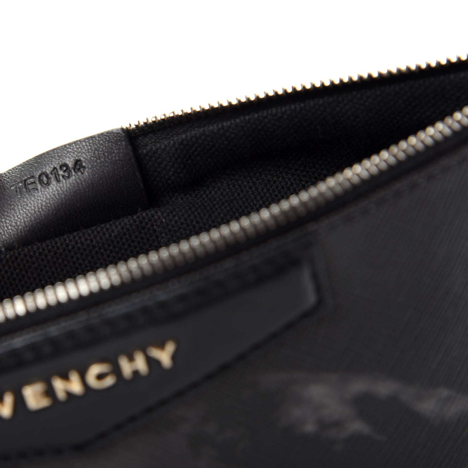 Givenchy Texutured Coated Canvas Rottweiler Print Medium Cosmetic Pouch Black 7 of 7