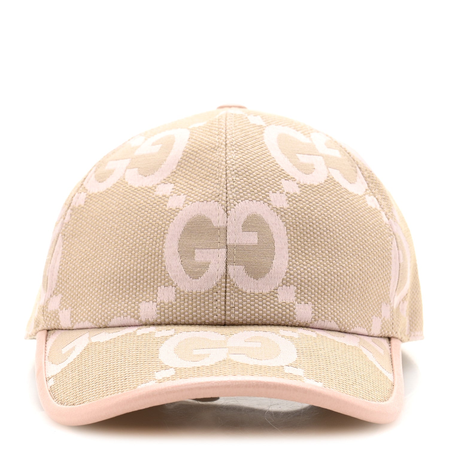 Gucci Monogram Jumbo GG Mosteri Baseball Hat S 56 Beige Light Pink 3 of 8