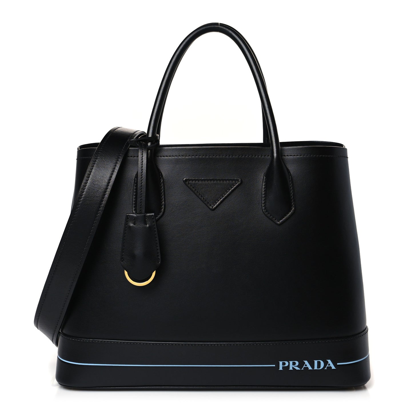 City Calfskin Cuir Medium Mirage Double Bag Black