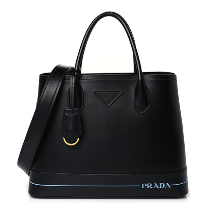 Prada City Calfskin Cuir Medium Mirage Double Bag Black 1 of 7