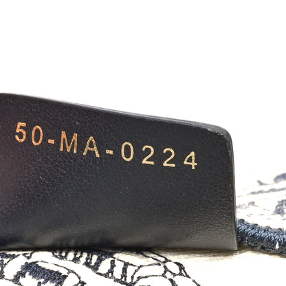 Christian Dior Canvas Embroidered Medium Plan De Paris Book Tote White Blue 7 of 10