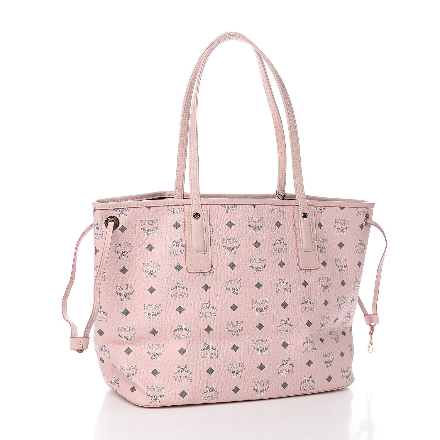 MCM Visetos Medium Liz Reversible Shopper Tote Soft Pink 4 of 12