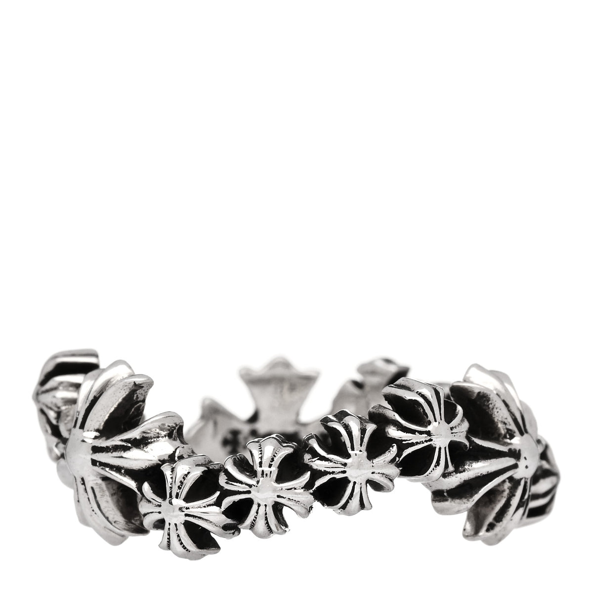 Chrome Hearts Sterling Silver Plus Cross Wave Ring 63 10.5 3 of 6