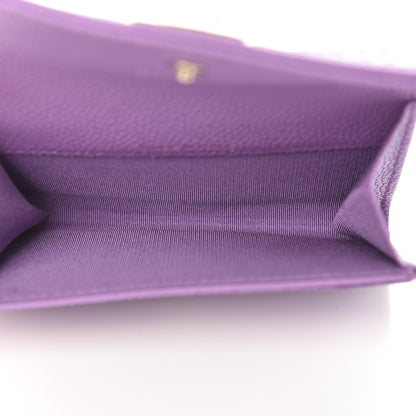 Chanel Caviar Quilted Boy Flap Card Holder Purple 5 of 8