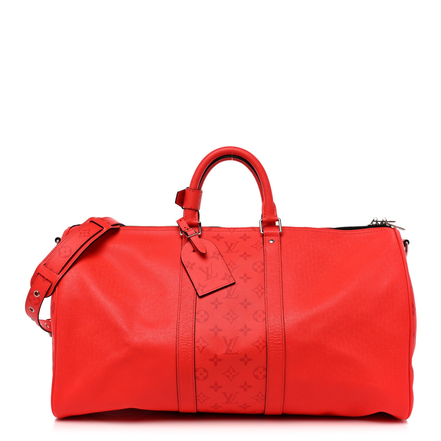 Louis Vuitton Taigarama Keepall Bandouliere 50 Fire Red 1 of 9