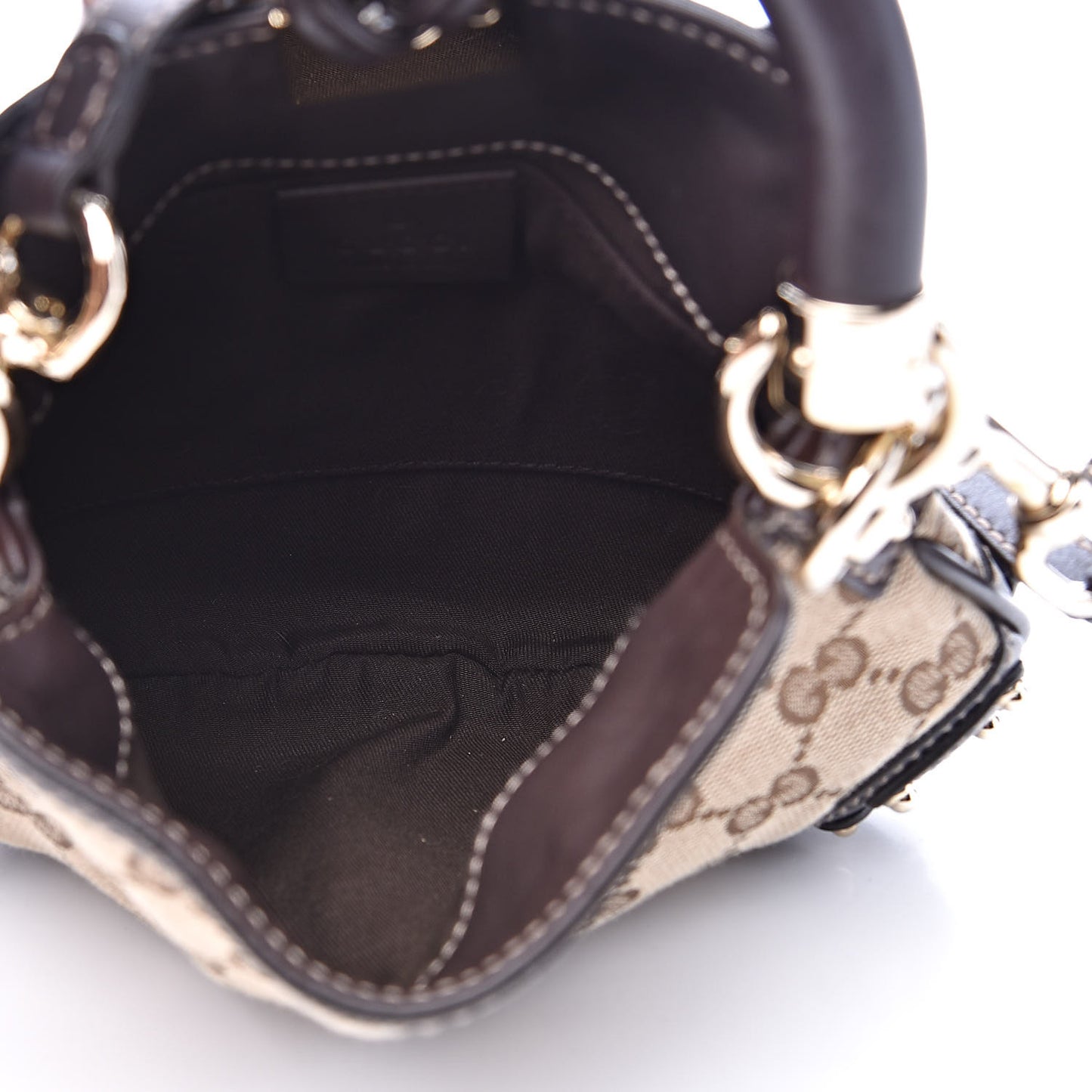 Monogram Mini Indy Top Handle Bag Dark Brown