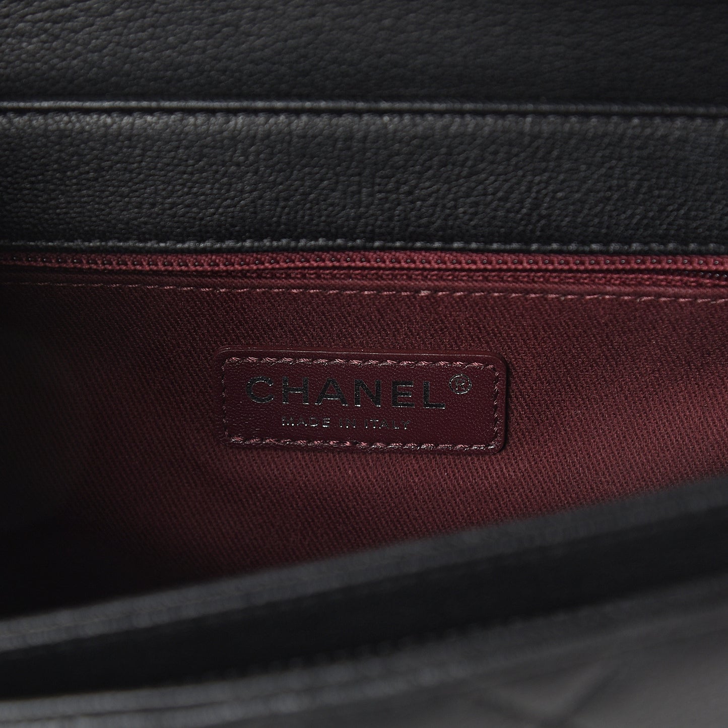 Goatskin Quilted Medium Perfect Edge Flap Black