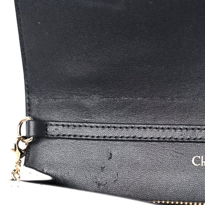 Christian Dior Patent Micro-Cannage Diorama Wallet on Chain Pouch White 10 of 10