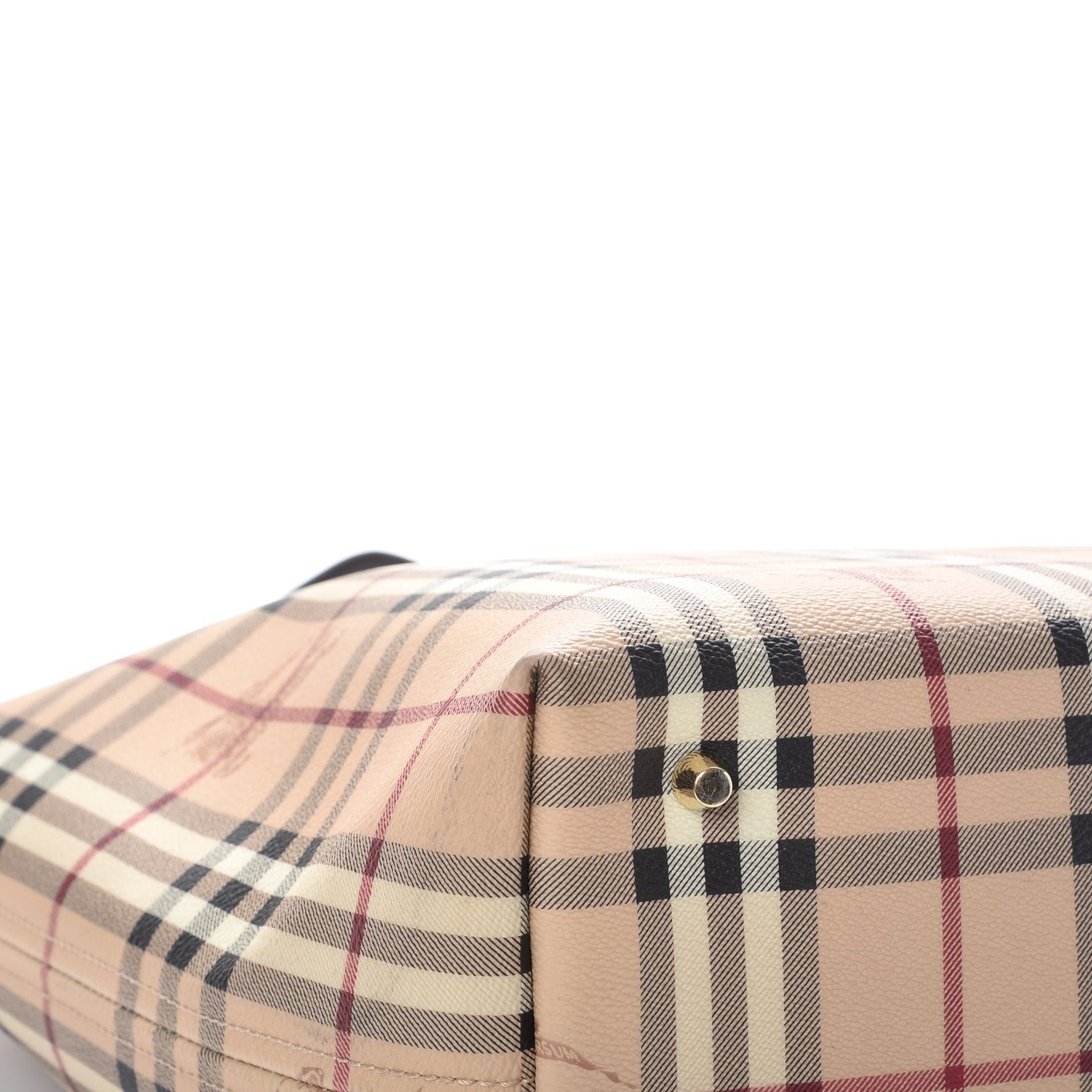 Burberry Haymarket Check Large Nick Tote Chocolate 10 of 12