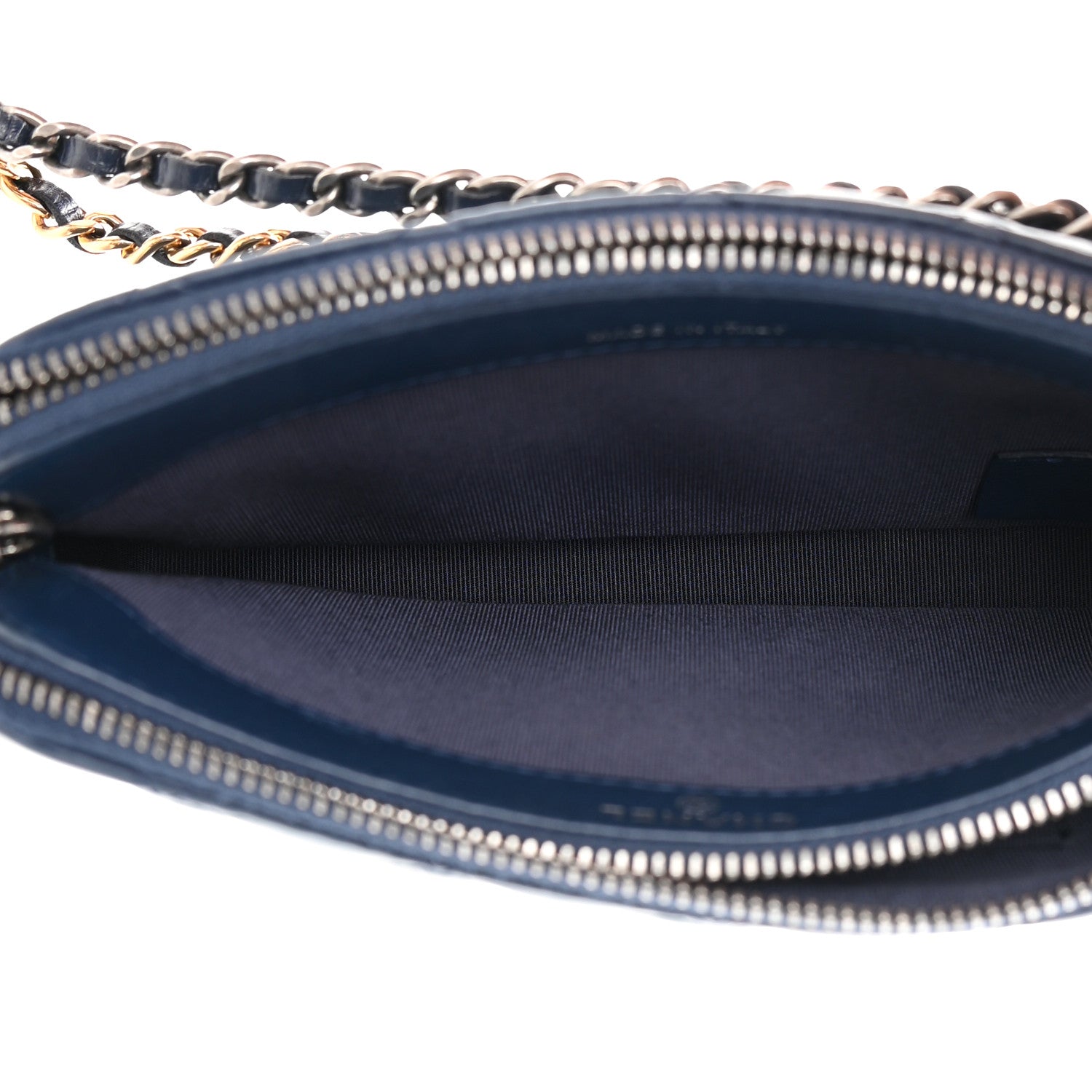 Chanel Aged Calfskin Quilted Small Gabrielle Clutch With Chain Navy Black 5 of 14