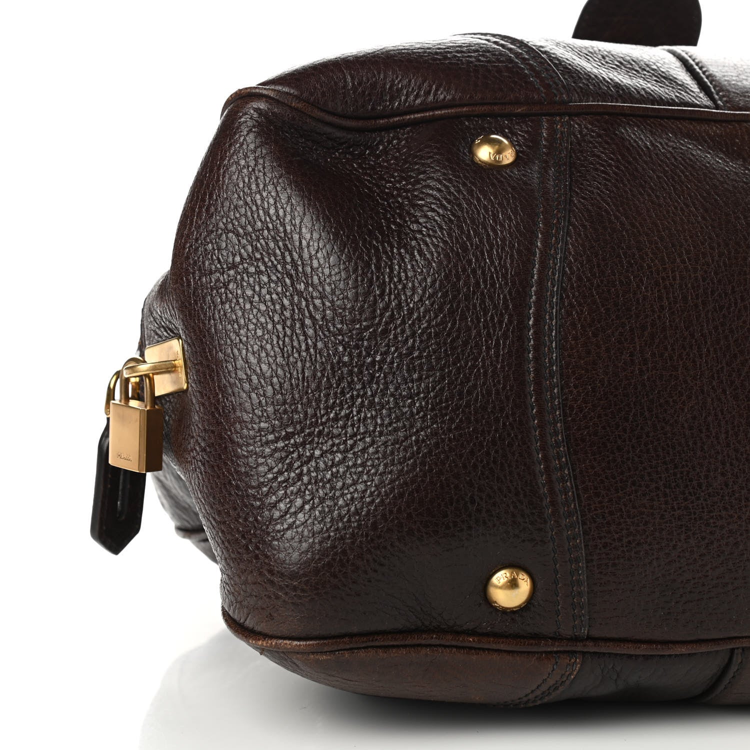 Prada Cervo Large Animalier Satchel Cacao 9 of 10