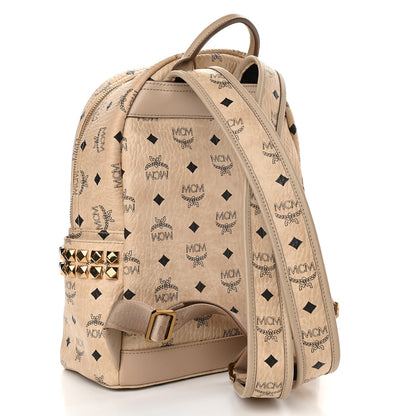 MCM Visetos Side Stud Stark Backpack Beige 3 of 10