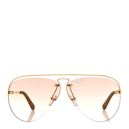 Louis Vuitton Monogram Grease Sunglasses Z1366E Gold 2 of 10