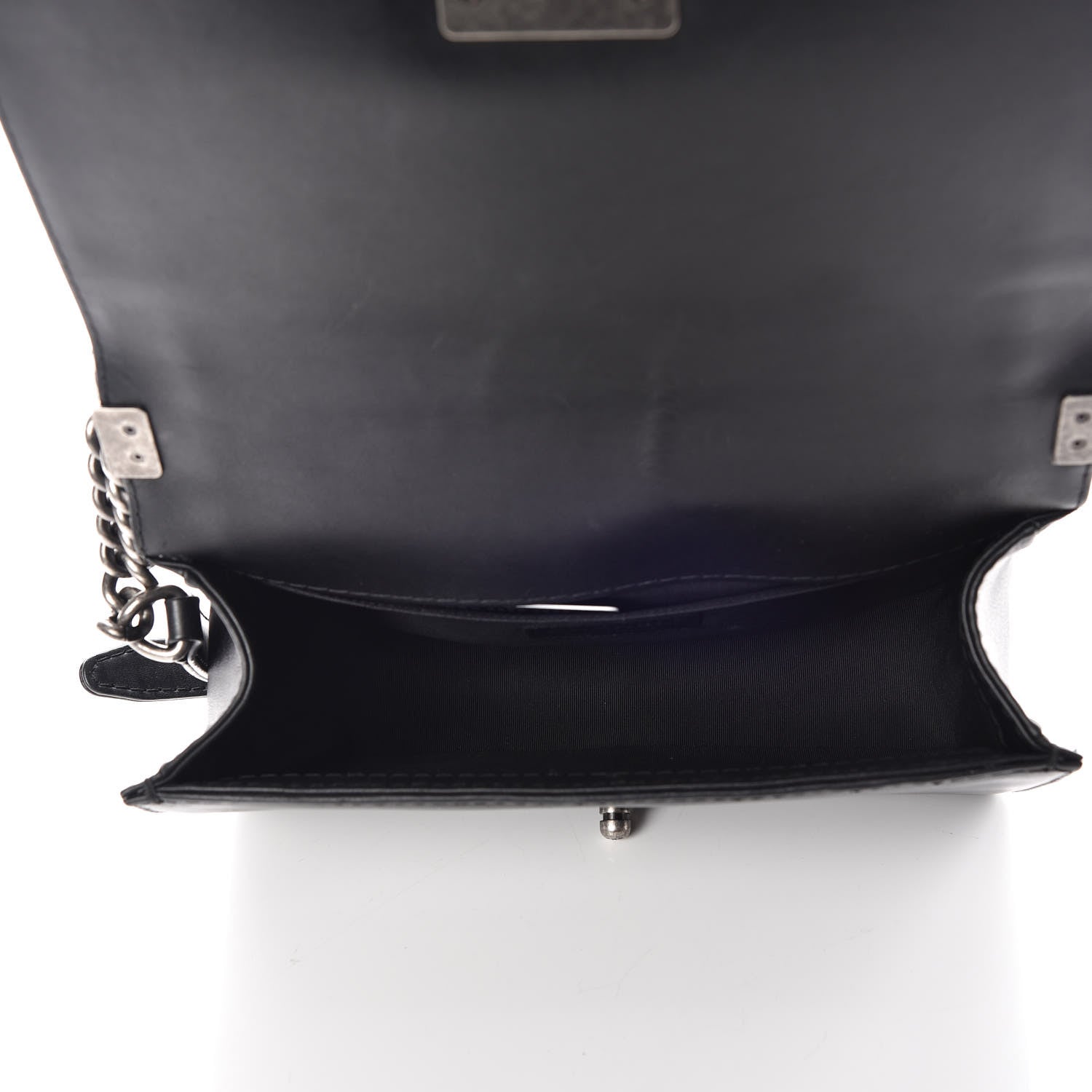 Chanel Calfskin Double Stitch Medium Boy Flap Black 7 of 10