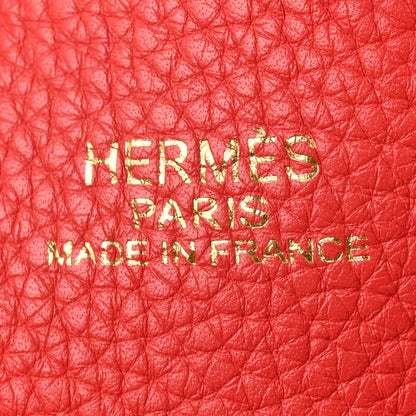 Hermes Taurillon Clemence Double Sens 45 Reversible Tote Rubis Bougainvillea 9 of 19