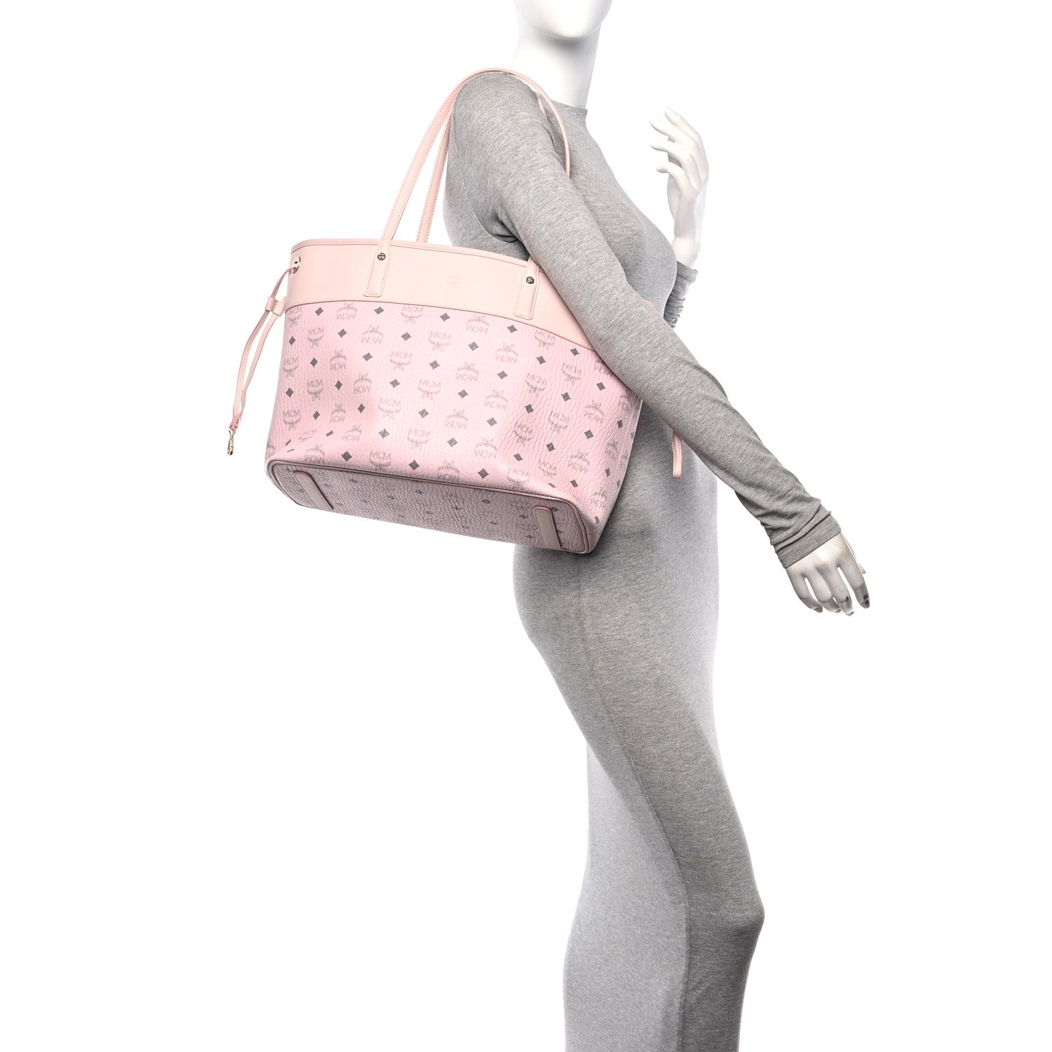 MCM Visetos Aren Tote Powder Pink 2 of 10