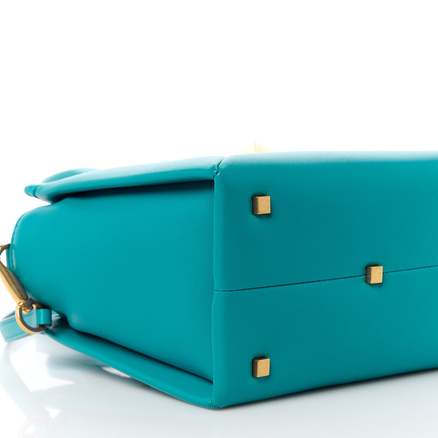 Valentino Garavani Nappa Small One Stud Handbag Marine Green 8 of 11