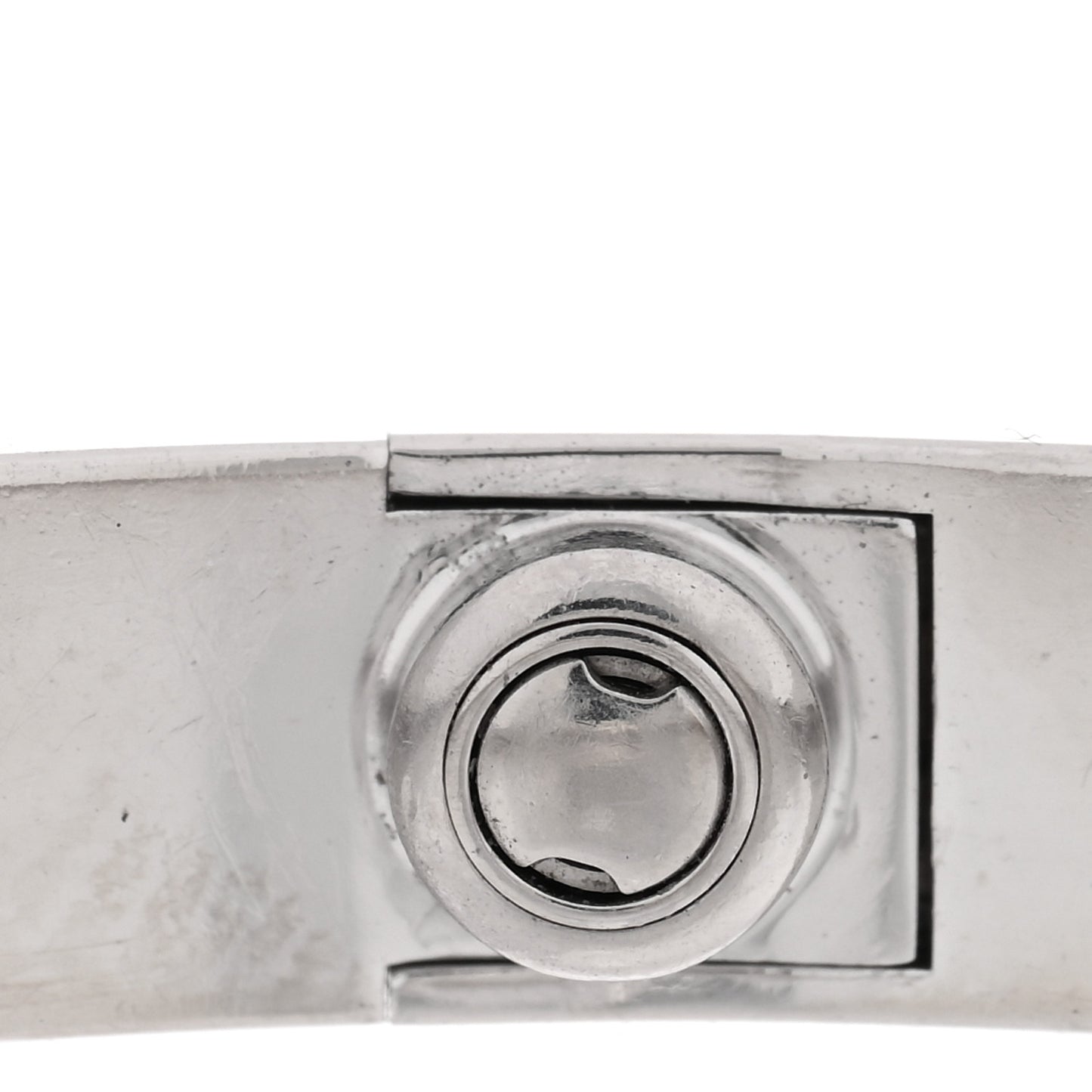 18K White Gold 10 Diamond LOVE Bracelet 17