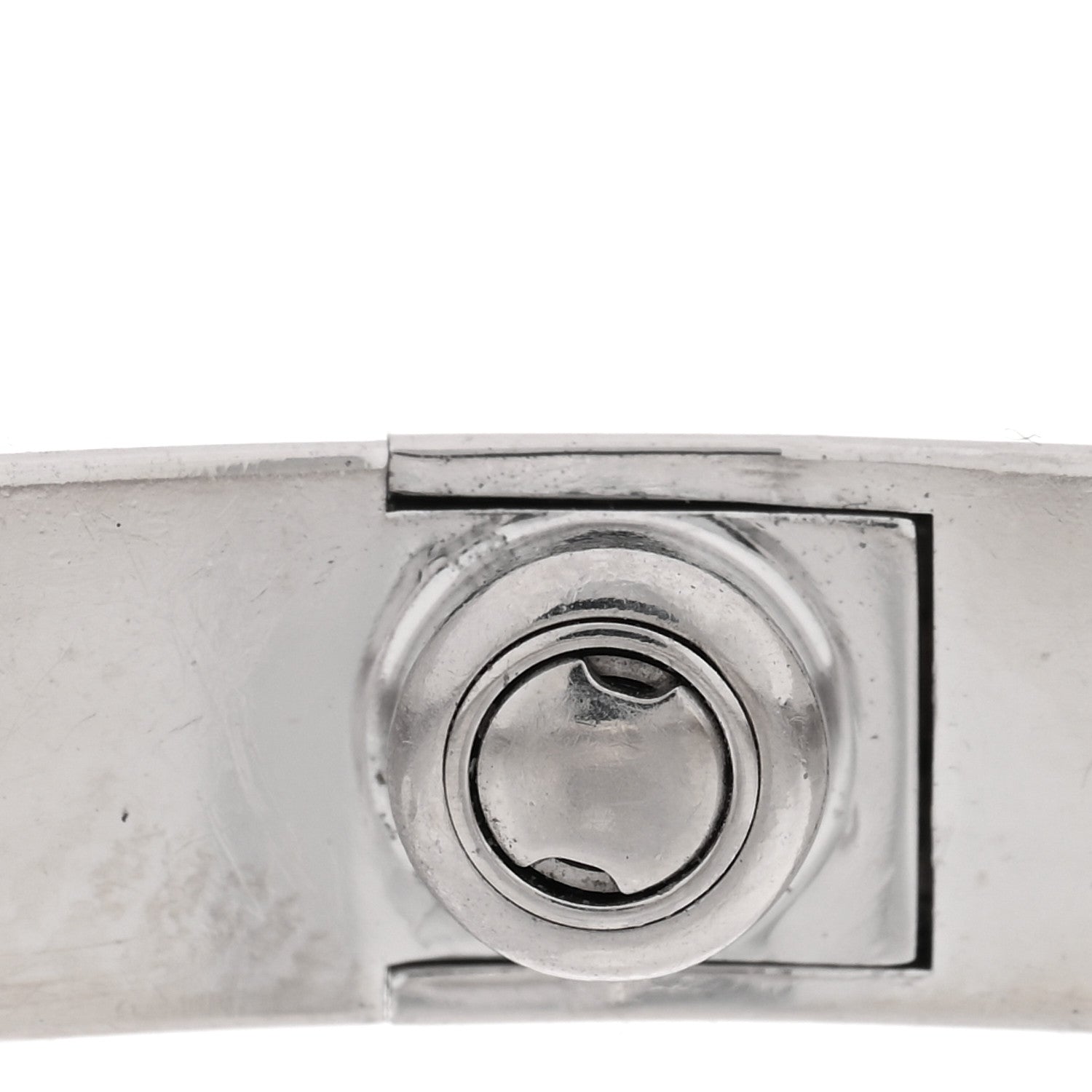Cartier 18K White Gold 10 Diamond LOVE Bracelet 17 7 of 8