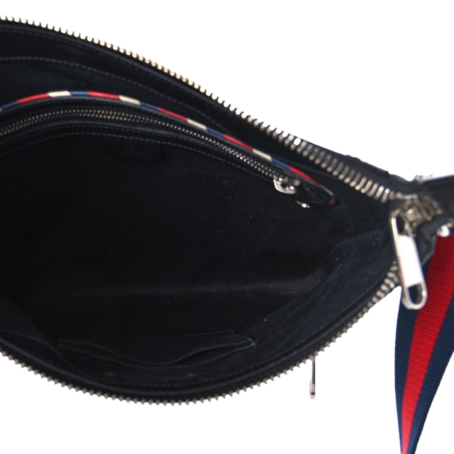 GG Supreme Monogram Night Courrier Flat Messenger Bag Black Multicolor