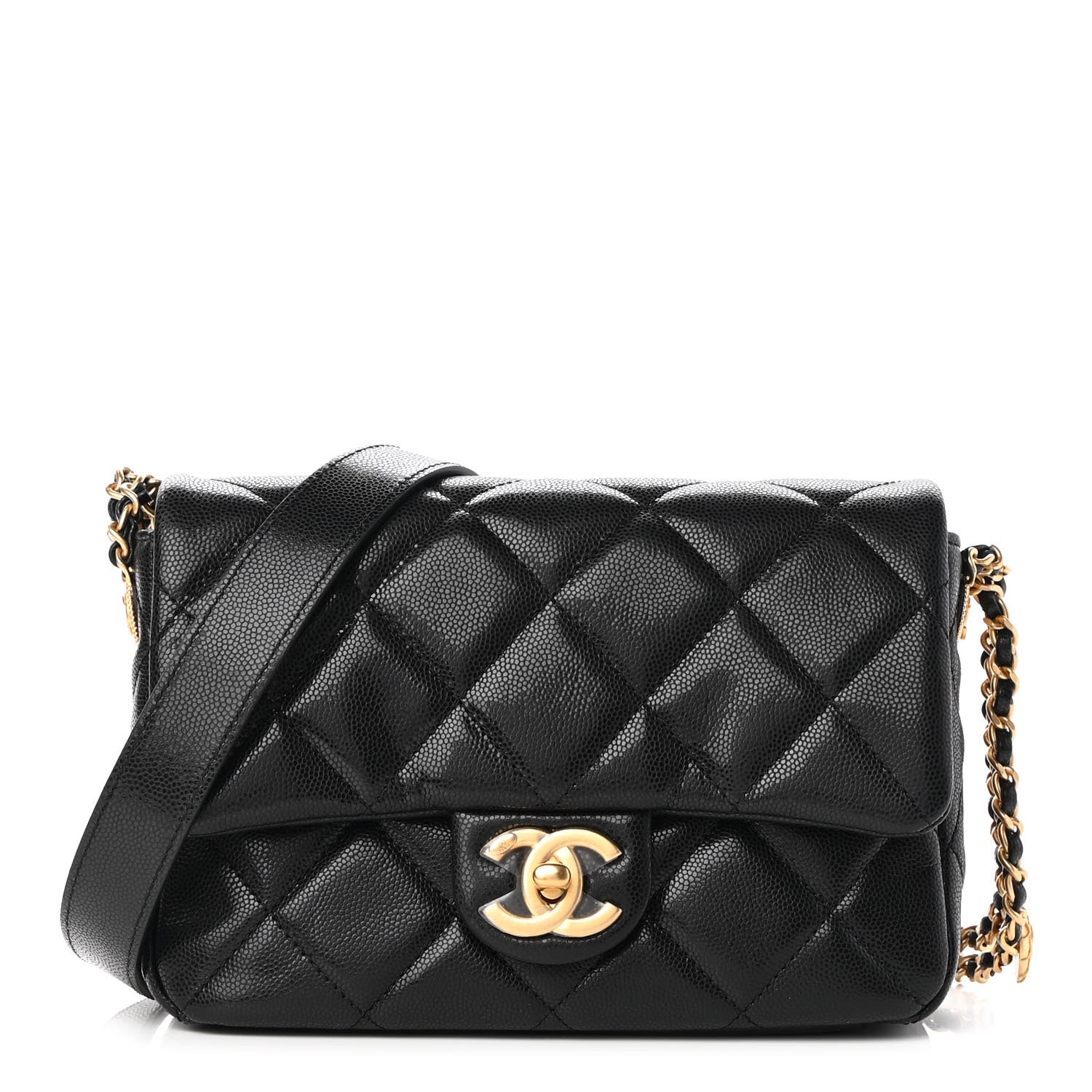Chanel Caviar Quilted Small Twist Your Buttons Flap Black 1 of 9
