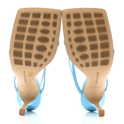 Bottega Veneta Lambskin Stretch Multi Strap 90mm Sandals 40 Sky Blue 5 of 8