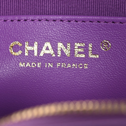 Chanel Lambskin Quilted CC In Love Heart Bag Purple 6 of 11