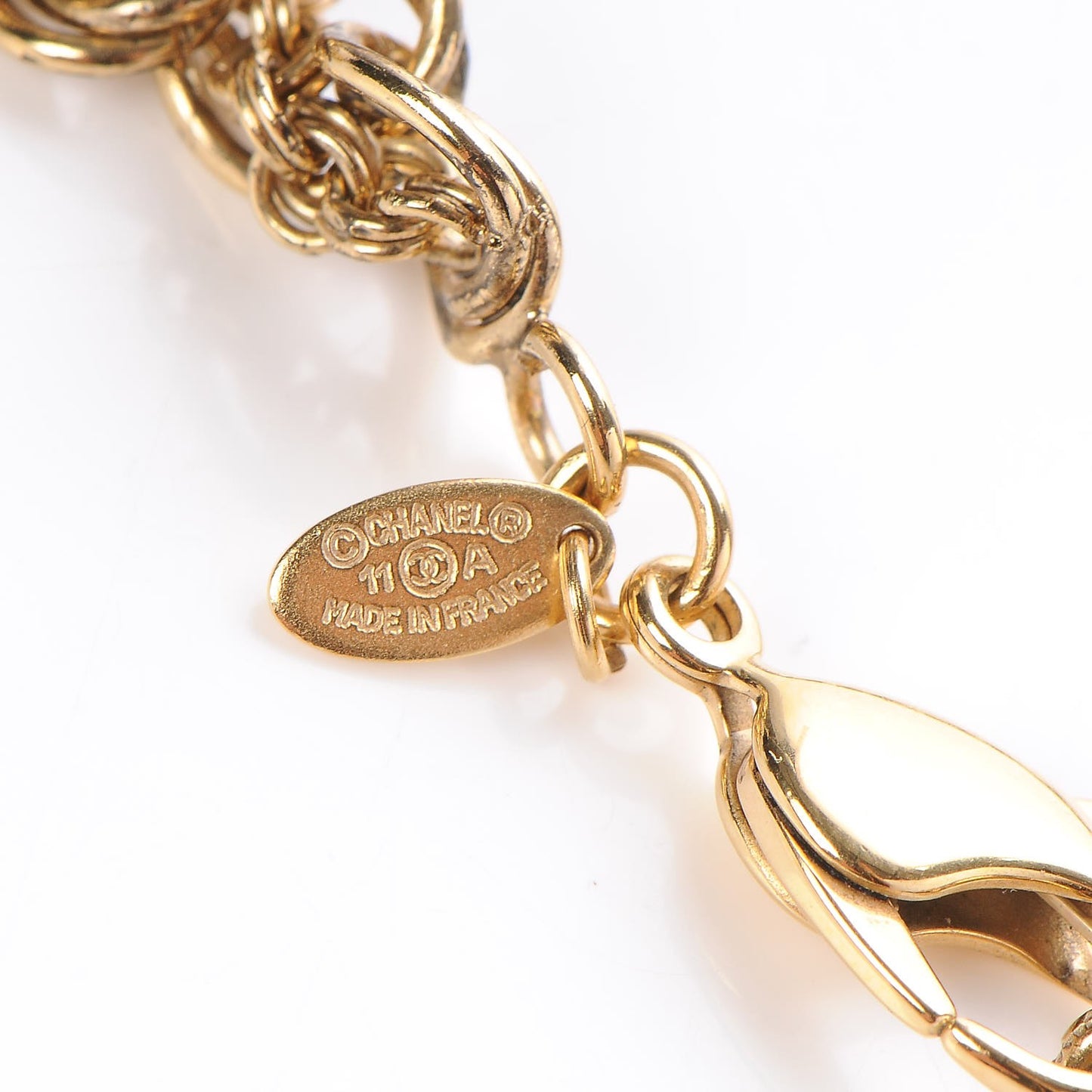 Chain CC Short Necklace Gold