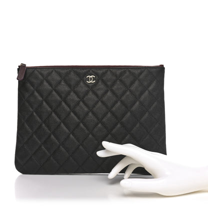 Chanel Caviar Quilted Medium Cosmetic Case Black 2 of 10