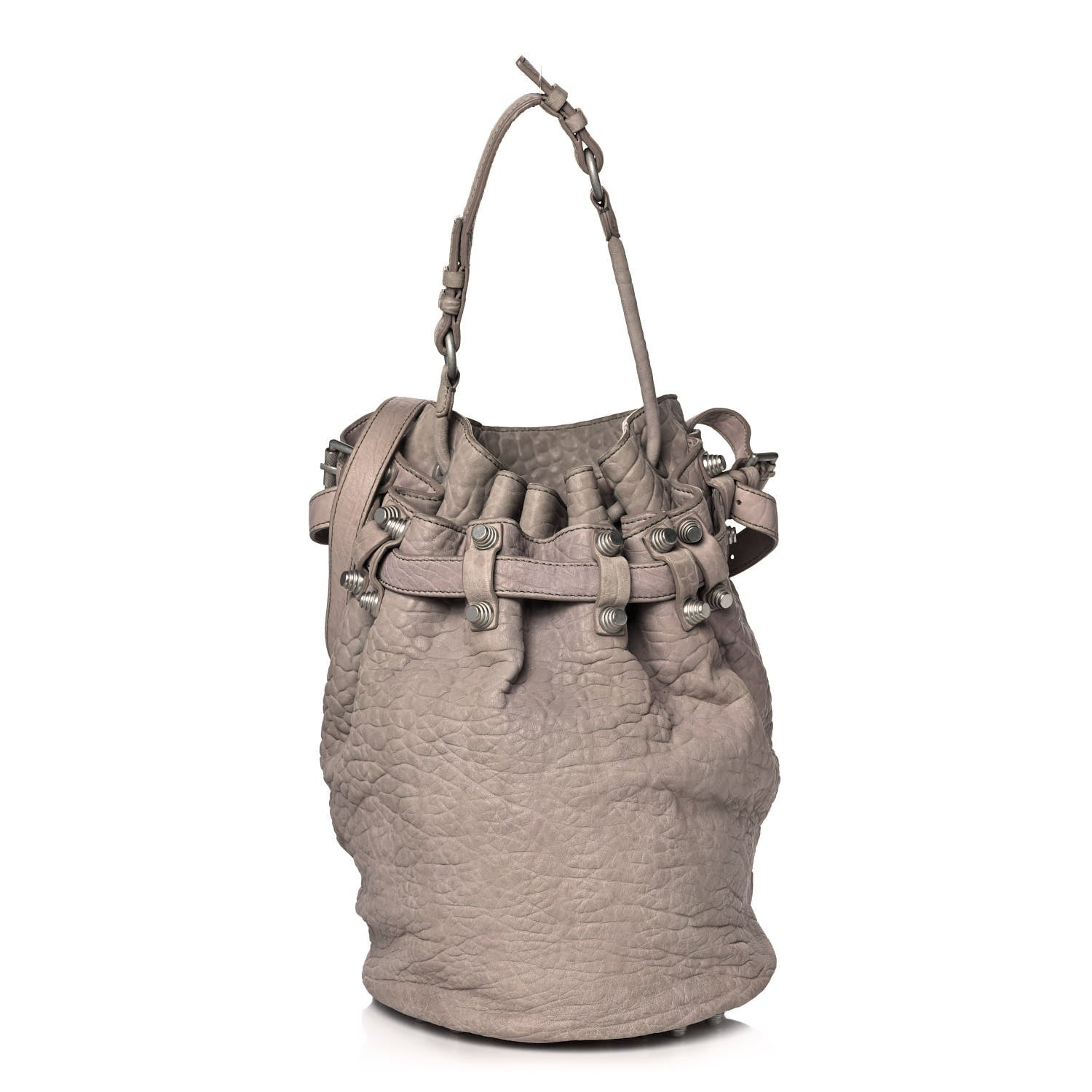 Alexander Wang Pebbled Lambskin Diego Bucket Bag Taupe 1 of 8