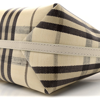 Burberry Coated Canvas Vintage Check Calfskin Mini Highlands Shoulder Bag Light Beige 9 of 9
