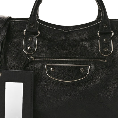 Balenciaga Chevre Silver Metallic Edge Hardware City Black 8 of 13