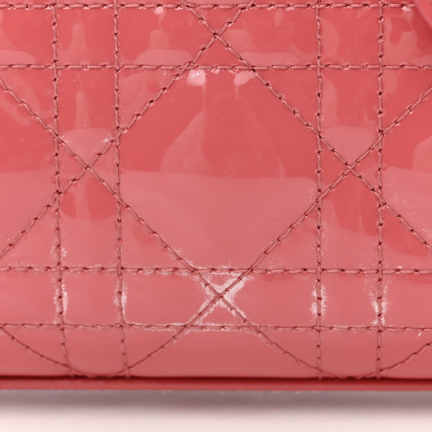 Patent Cannage Mini Lady Dior Pink