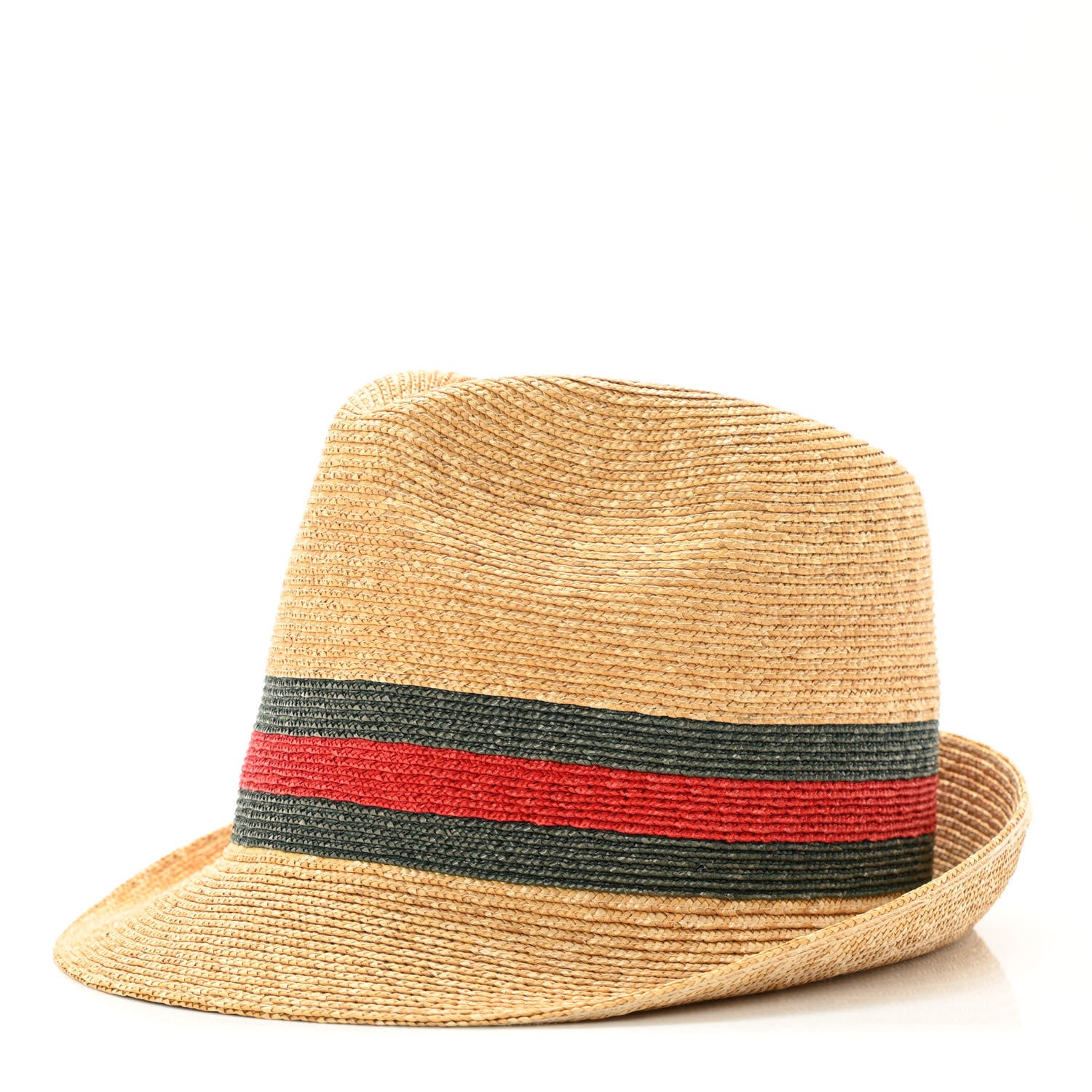 Gucci Abaca Straw Web Fedora Hat M 1 of 9