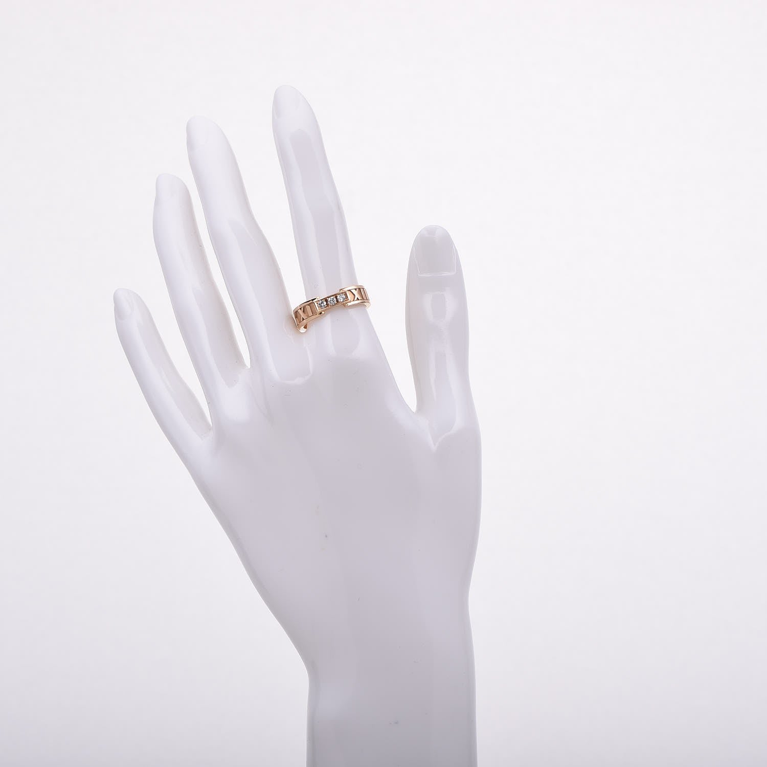 Tiffany 18K Rose Gold Diamond Atlas Ring 56 7.5 2 of 6