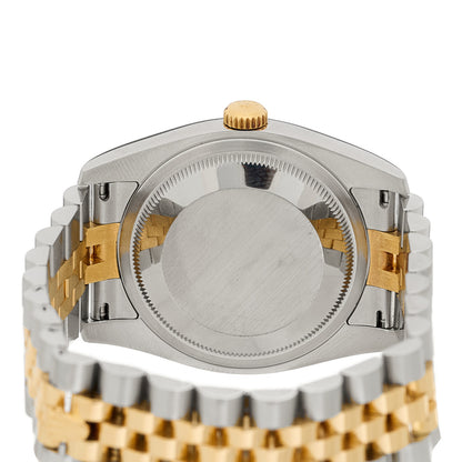 Rolex Stainless Steel 18K Yellow Gold 36mm Oyster Perpetual Datejust Watch Champagne Roman 116233 4 of 4