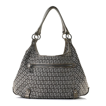 Fendi Zucchino Vachetta Shoulder Bag Caffe Argilla Canna di Fucile 1 of 15