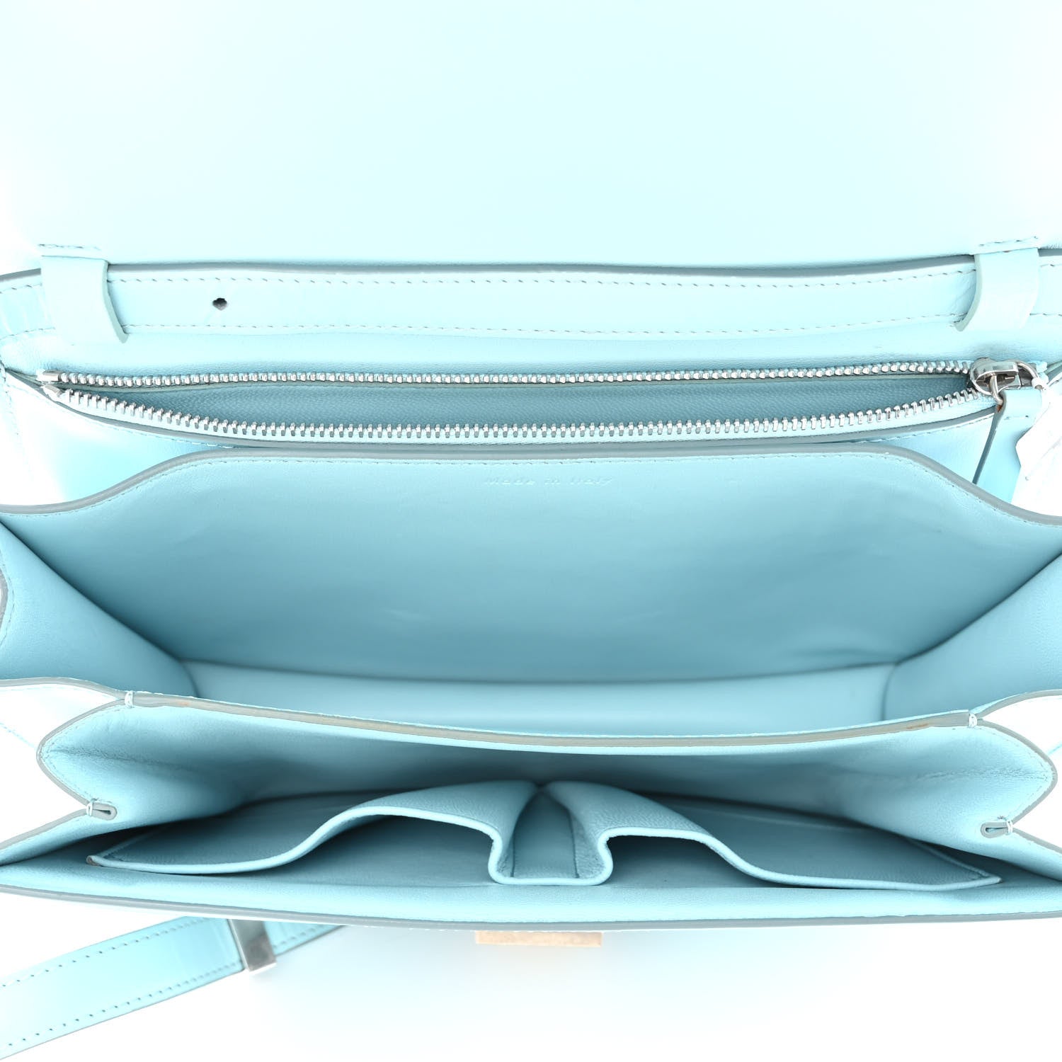 Celine Box Calfskin Medium Classic Box Flap Bag Light Blue 5 of 11