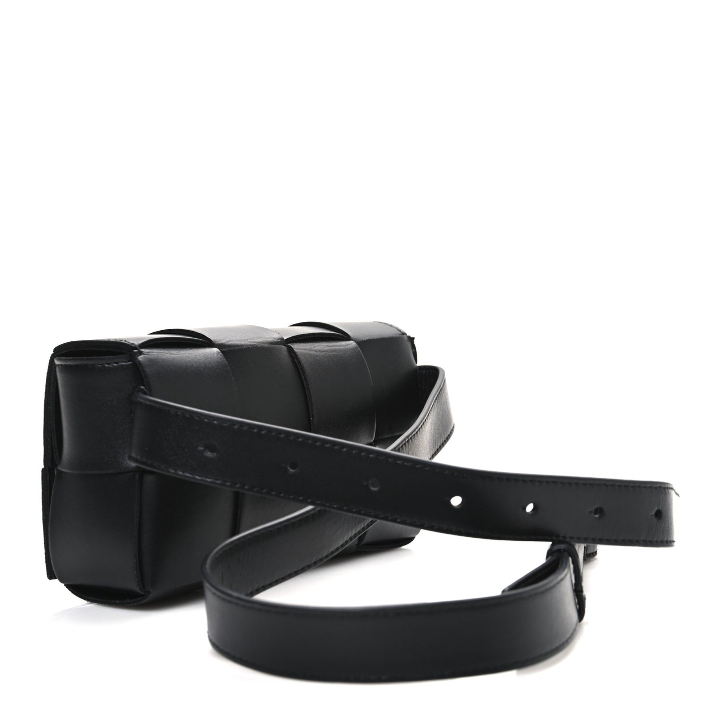Nappa Maxi Intreccio The Belt Cassette Bag Black